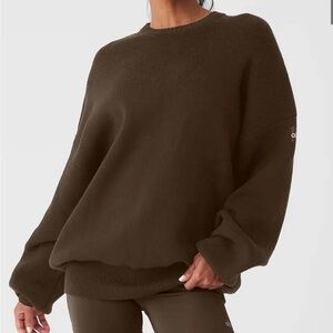Alo Yoga Scholar Sweater Brown